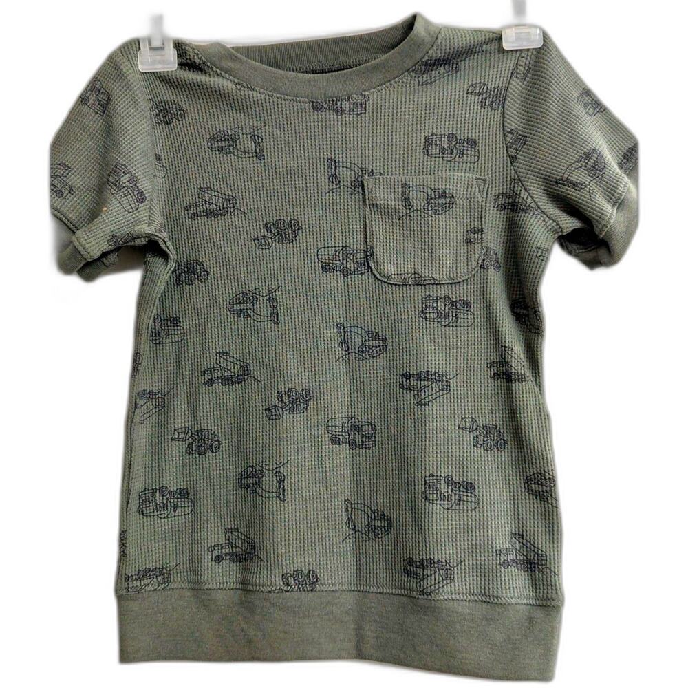 Thermal Construction Truck Tee – 4T – Olive Green – Waffle Knit – NWT (Carter’s)